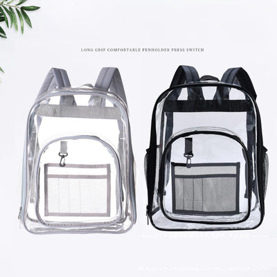 Premium Transparent PVC School Backpack - Large Capacity