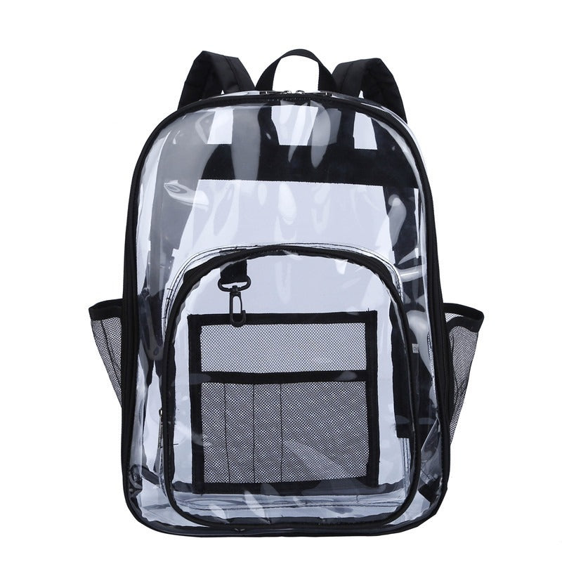 Premium Transparent PVC School Backpack - Large Capacity