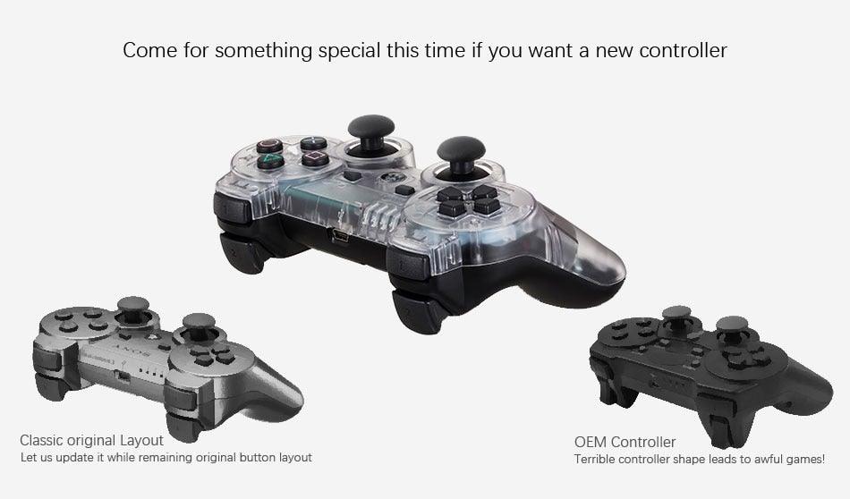 Transparent Wireless Dual Shock Bluetooth Gamepad