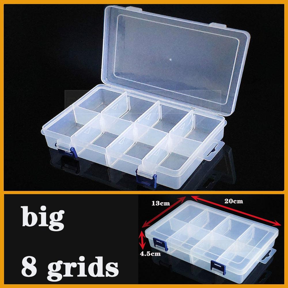 Versatile Clear Plastic Jewelry Organizer with Adjustable Compartments - Korvel