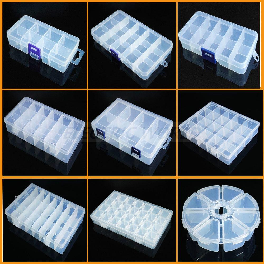 Versatile Clear Plastic Jewelry Organizer with Adjustable Compartments - Korvel