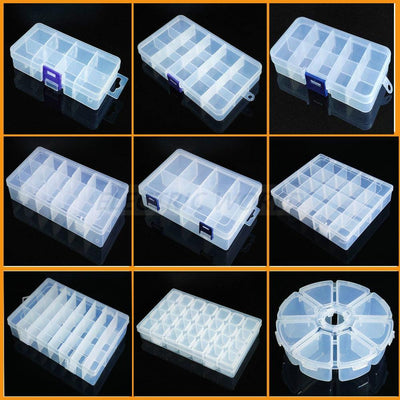 Versatile Clear Plastic Jewelry Organizer with Adjustable Compartments - Korvel