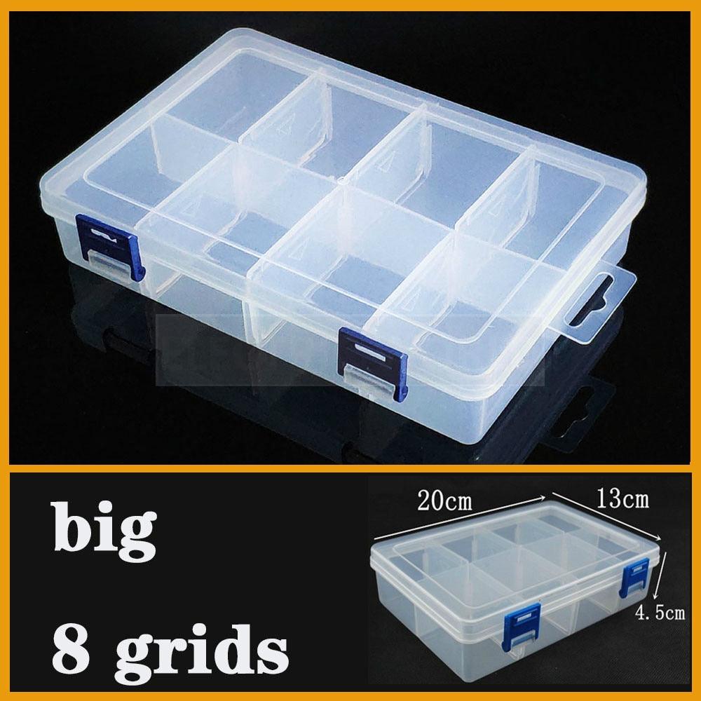 Versatile Clear Plastic Jewelry Organizer with Adjustable Compartments - Korvel
