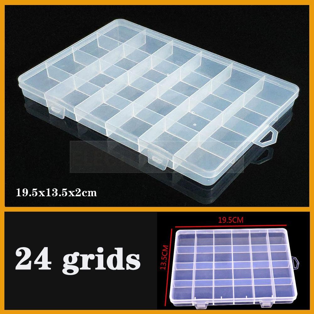 Versatile Clear Plastic Jewelry Organizer with Adjustable Compartments - Korvel