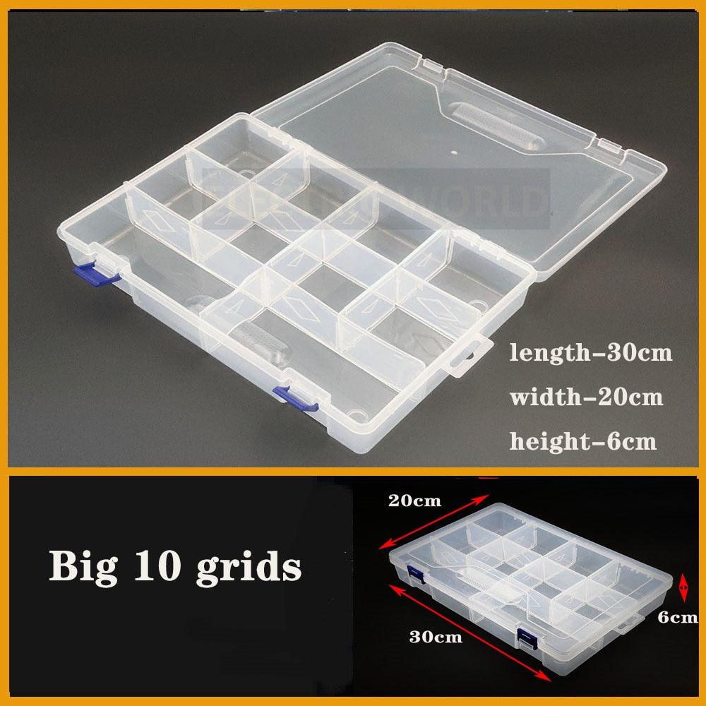 Versatile Clear Plastic Jewelry Organizer with Adjustable Compartments - Korvel