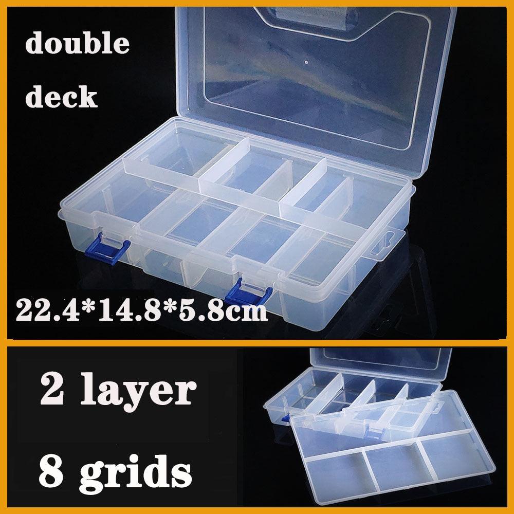 Versatile Clear Plastic Jewelry Organizer with Adjustable Compartments - Korvel