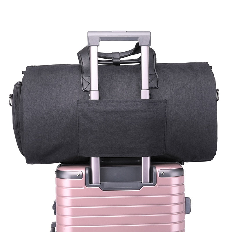 Travel Garment Bag Duffel Bag with Shoulder Strap Business Handbags Multiple Pockets Carry on Hanging Suitcase Clothing - Korvel