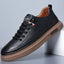 Versatile Men's Casual Sneakers - Breathable Leather Shoes