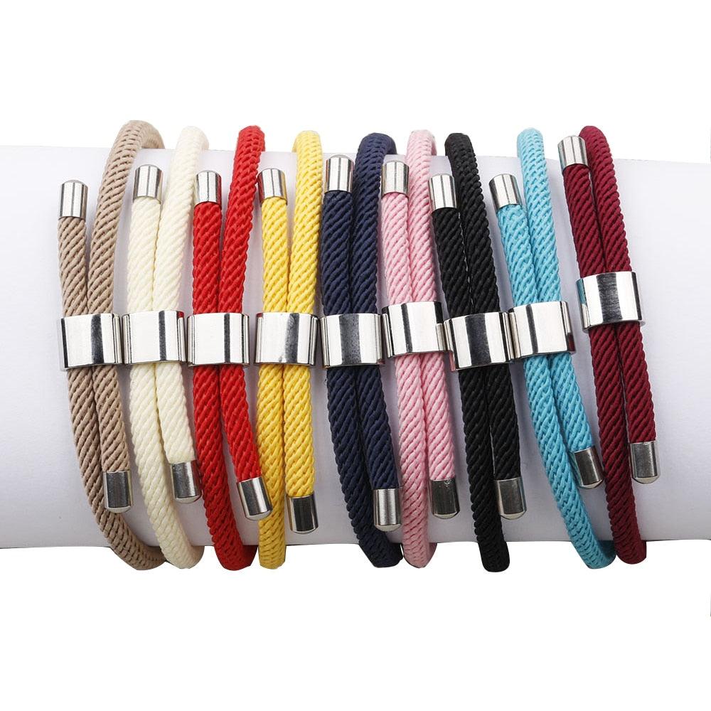 Adjustable Nautical Braided Bracelet for Couples