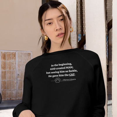 God Created Cats Trendy Cropped Fleece Pullover