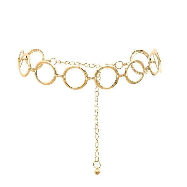 Cinturón de Cadena Larga con Diseño de Corazón para Mujeres