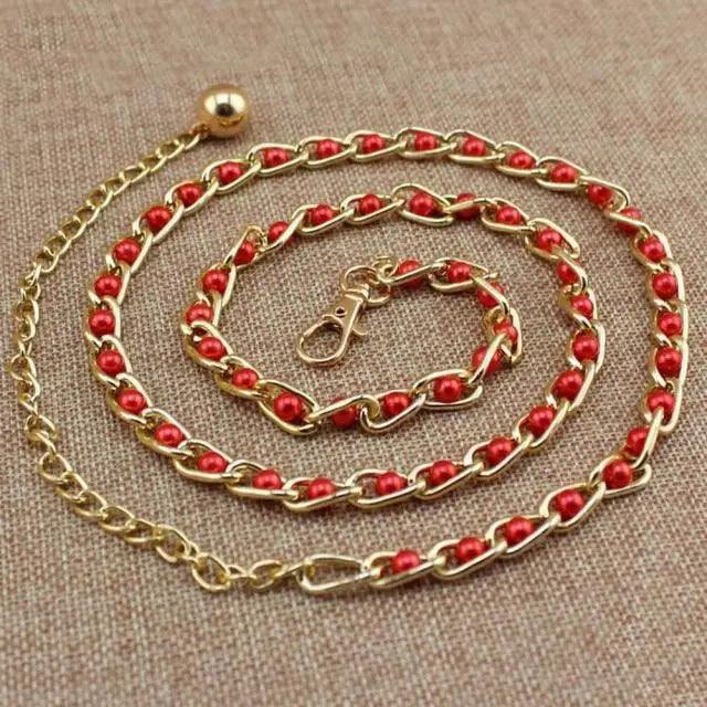 Cinturón de Cadena Larga con Diseño de Corazón para Mujeres