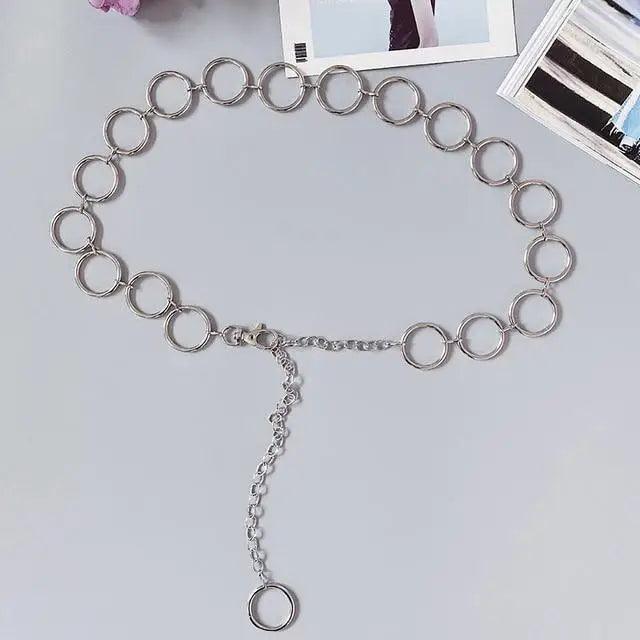 Cinturón de Cadena Larga con Diseño de Corazón para Mujeres