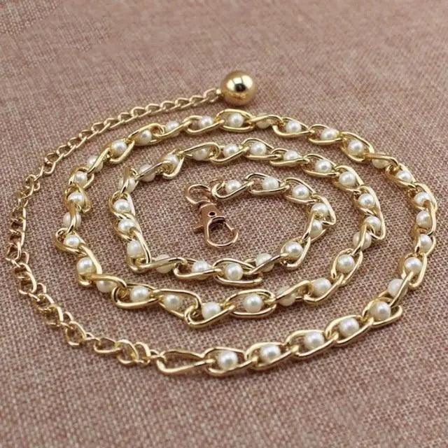 Cinturón de Cadena Larga con Diseño de Corazón para Mujeres