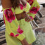 Trendy High Waist Long Sleeve Bikini Set for Women
