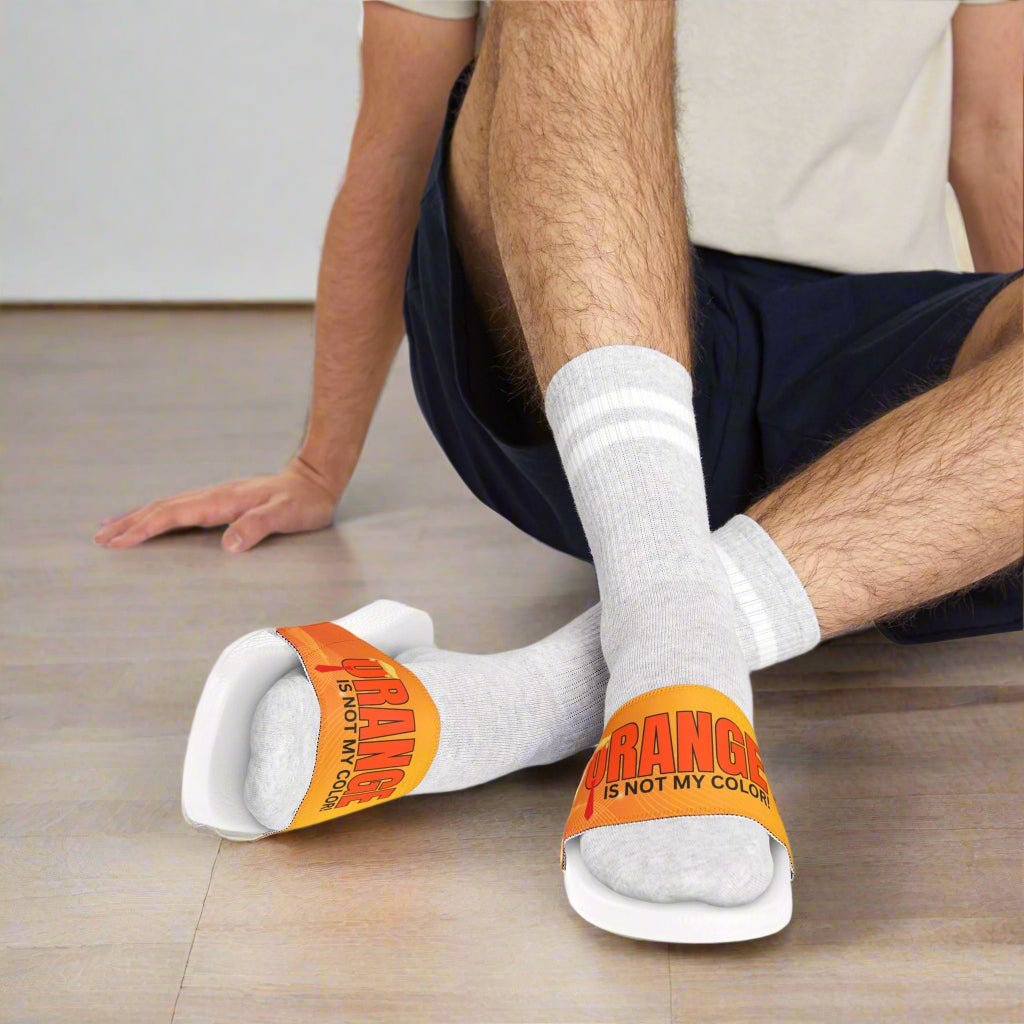 Stylish Men's Sandals - 'Orange Is Not My Color' Fashion Footwear - Korvel