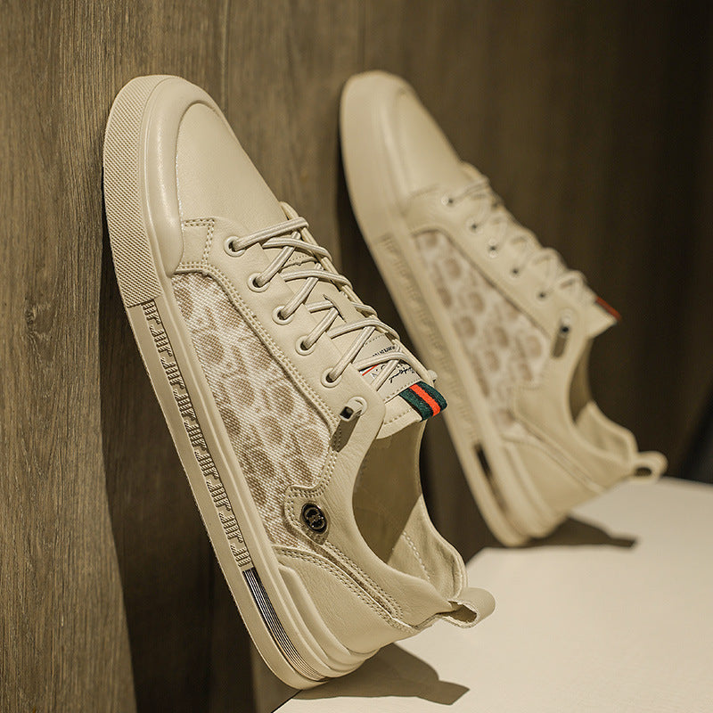 Trendy student casual sports shoes men's low cut lace up outer board shoes - Korvel