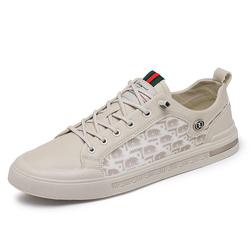 Trendy student casual sports shoes men's low cut lace up outer board shoes - Korvel