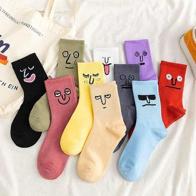 Trendy Candy Color Crew Socks for Women and Men
