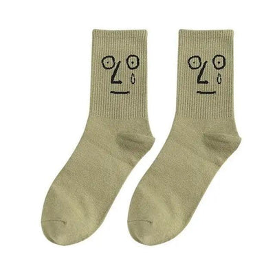 Trendy Candy Color Crew Socks for Women and Men