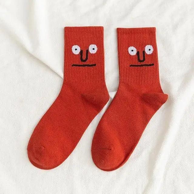 Calcetines de Crew de Color Caramelo a la Moda para Mujeres y Hombres