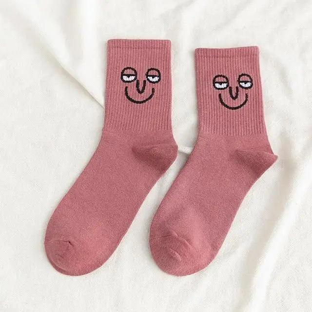 Calcetines de Crew de Color Caramelo a la Moda para Mujeres y Hombres