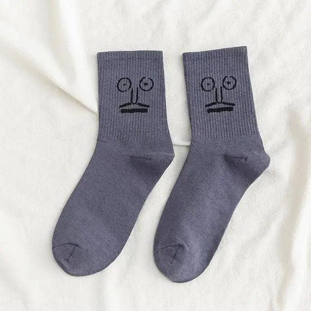 Calcetines de Crew de Color Caramelo a la Moda para Mujeres y Hombres