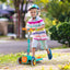 Folding Adjustable Kids Scooter with LED Wheels & Emoji Covers - Green