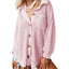 Dokotoo Women's Waffle Knit Shacket - Haut à boutons décontracté à manches longues