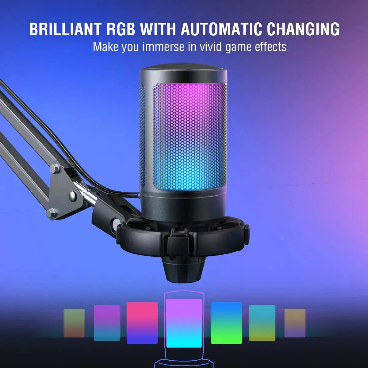 Kit de Micrófono Gaming Premium con Iluminación RGB