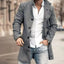 Manteau en Tweed à Col Montant pour Hommes