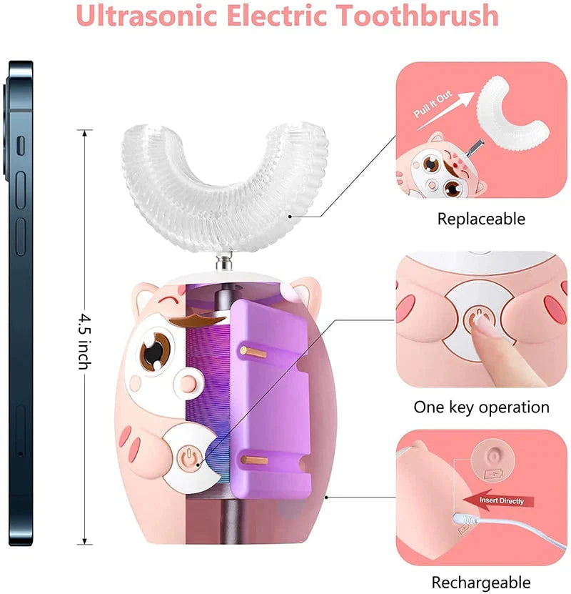 Brosse à dents électrique U-Shape pour enfants