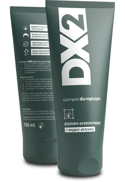 DX2 Deep Cleansing Shampoo with Activated Carbon - 150 ml