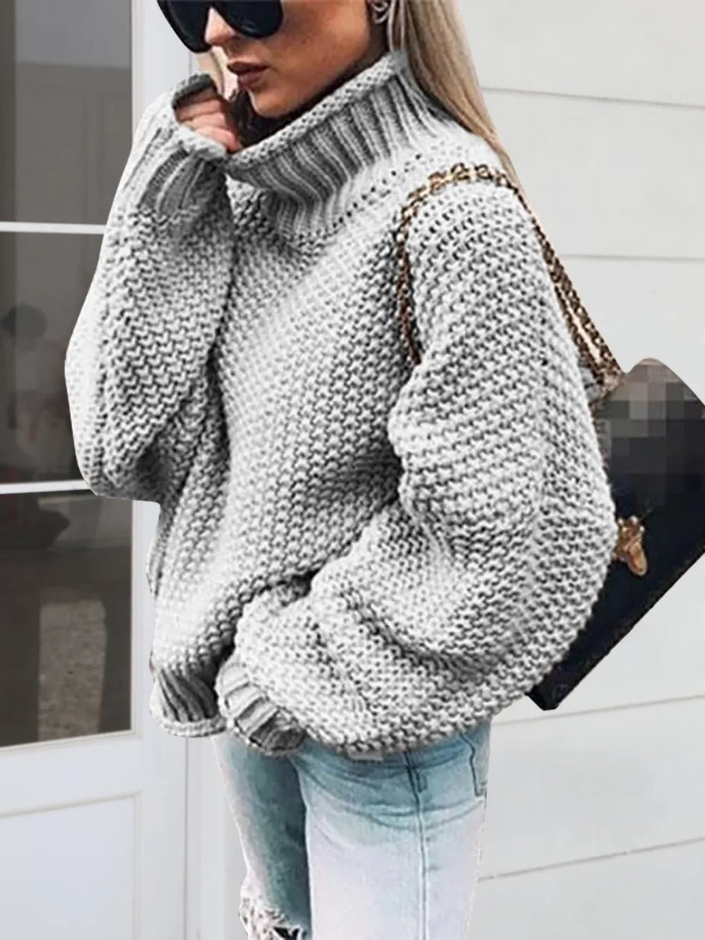 Turtleneck Long Sleeve Sweater - Korvel