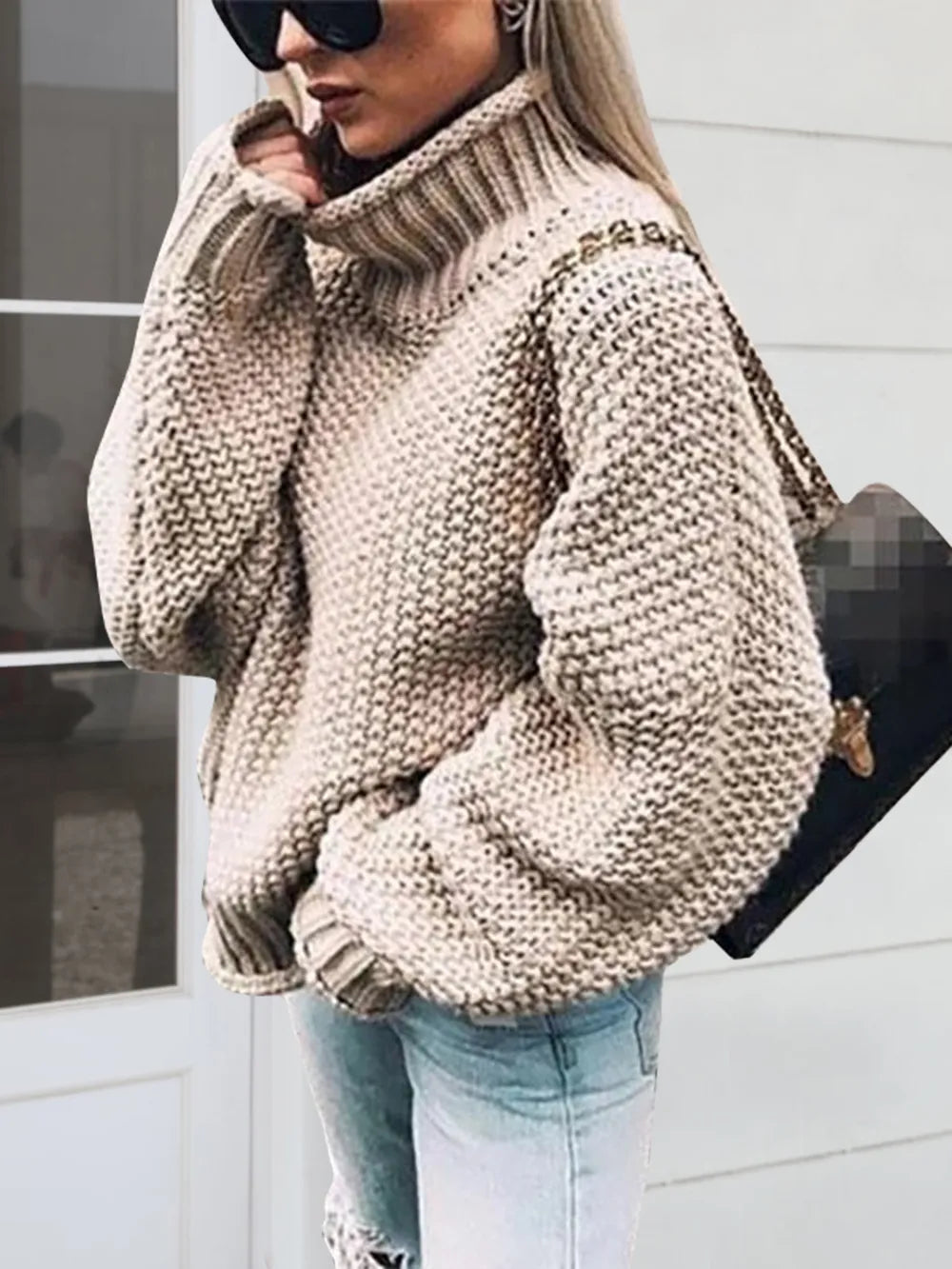 Turtleneck Long Sleeve Sweater - Korvel