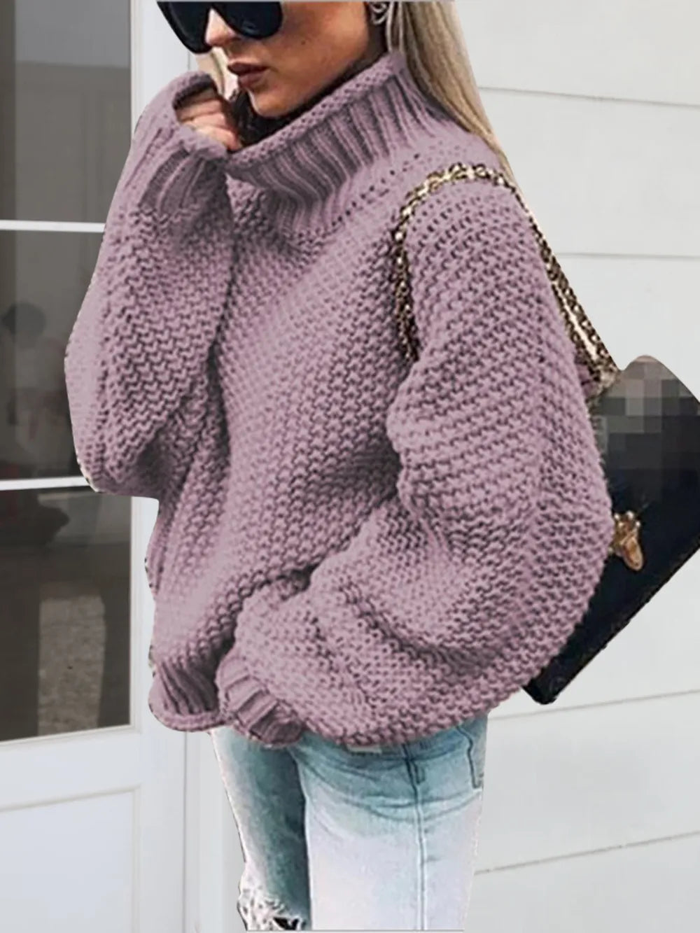 Turtleneck Long Sleeve Sweater - Korvel