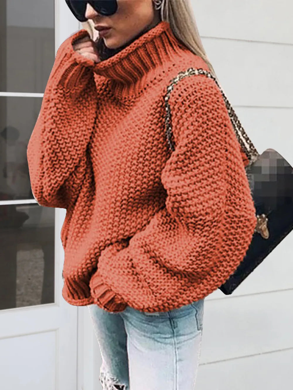 Turtleneck Long Sleeve Sweater - Korvel