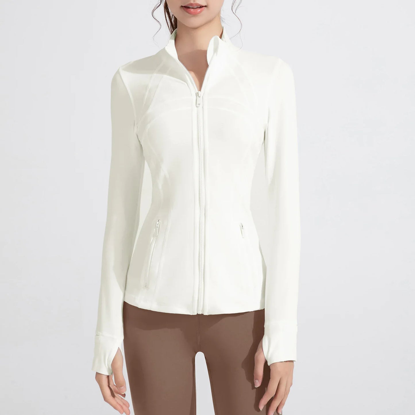 Veste de course sportive à col montant pour femmes