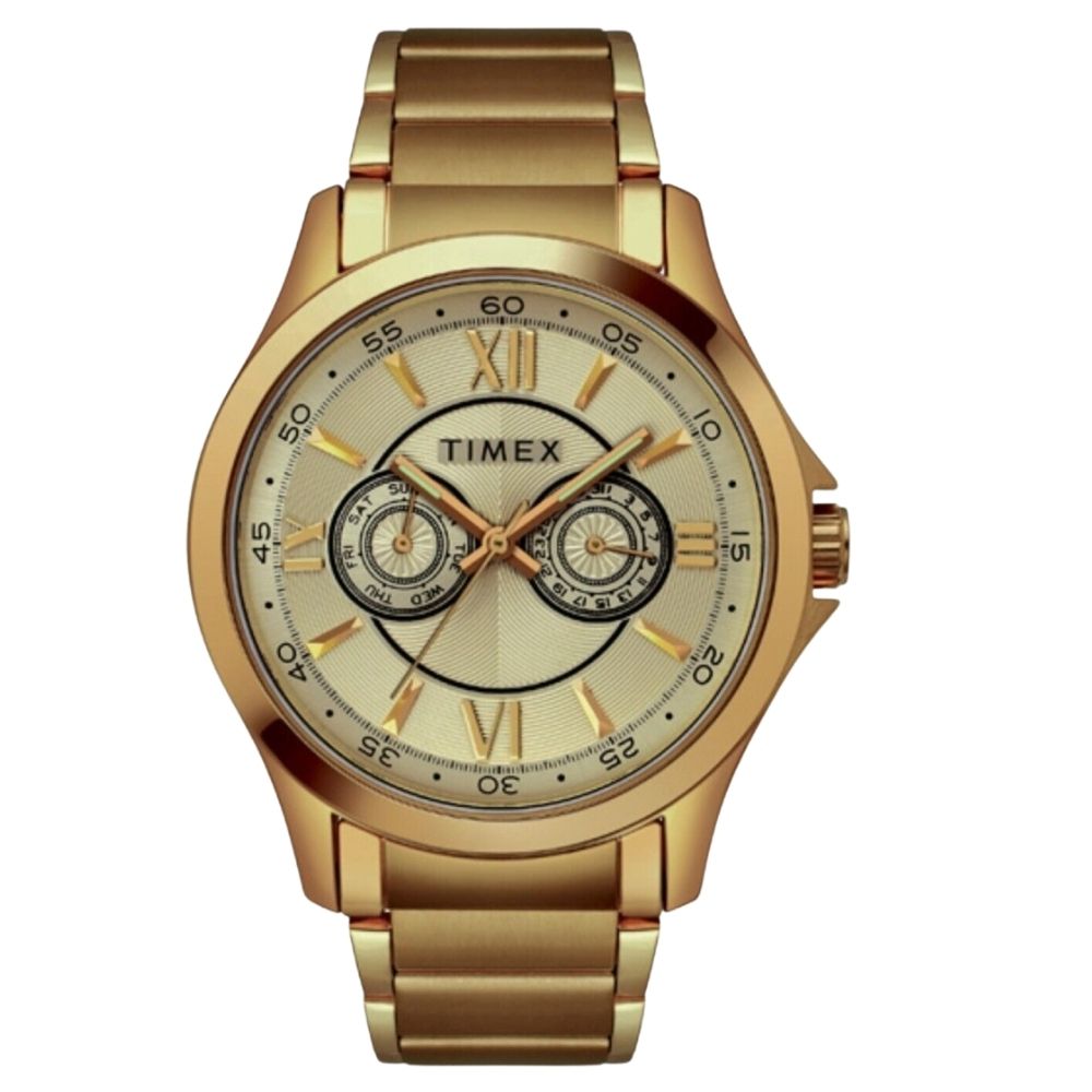 Timex Men's Classic Watch - Elegant Gold Dial