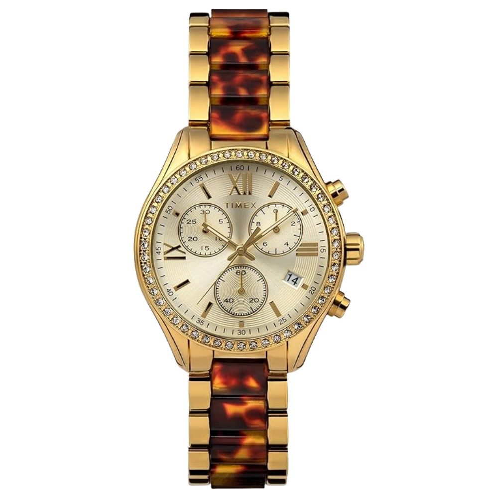 Reloj Clásico para Mujer Timex - Esfera Dorada Elegante
