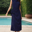 Twisted Slit Cowl Neck Sleeveless Midi Dress - Korvel