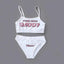 Conjunto de Bikini de Dos Piezas Estiloso con Impresión de Letras Única