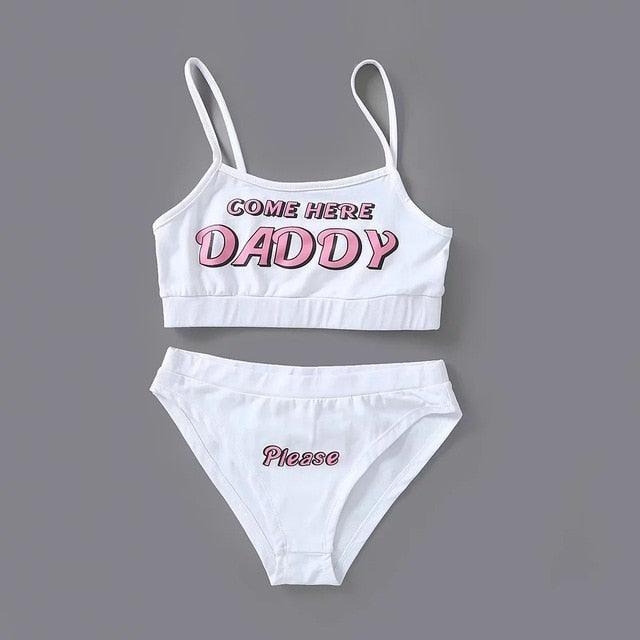 Conjunto de Bikini de Dos Piezas Estiloso con Impresión de Letras Única
