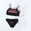 Conjunto de Bikini de Dos Piezas Estiloso con Impresión de Letras Única