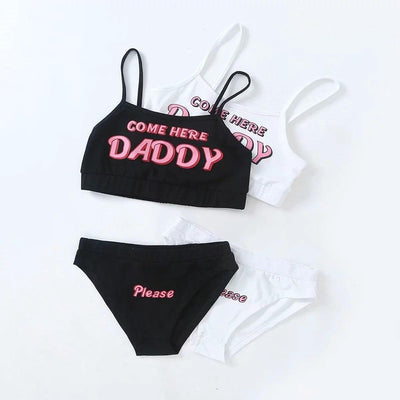 Stylish Two-Piece Bikini Set with Unique Letter Print