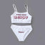 Conjunto de Bikini de Dos Piezas Estiloso con Impresión de Letras Única