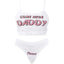 Conjunto de Bikini de Dos Piezas Estiloso con Impresión de Letras Única