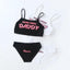 Conjunto de Bikini de Dos Piezas Estiloso con Impresión de Letras Única