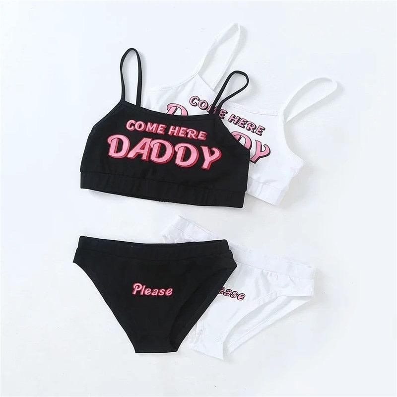 Conjunto de Bikini de Dos Piezas Estiloso con Impresión de Letras Única