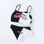 Conjunto de Bikini de Dos Piezas Estiloso con Impresión de Letras Única